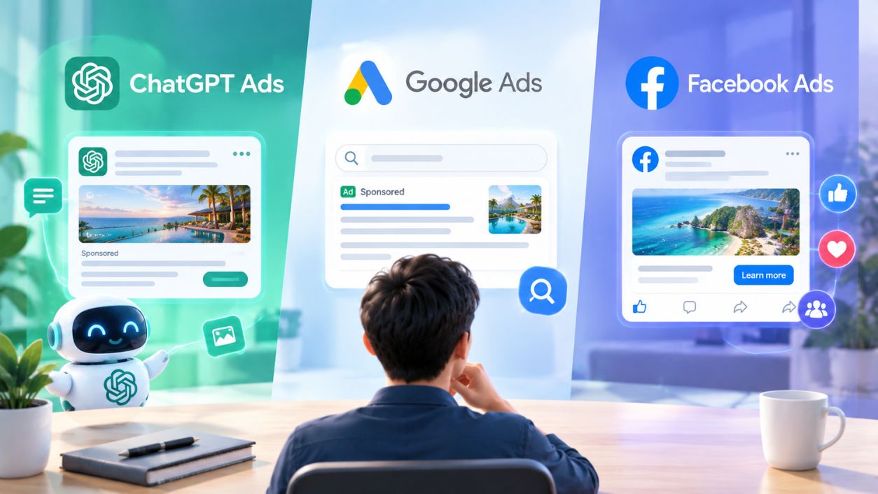 ChatGPT Ads khác Google Ads và Facebook Ads như thế nào?